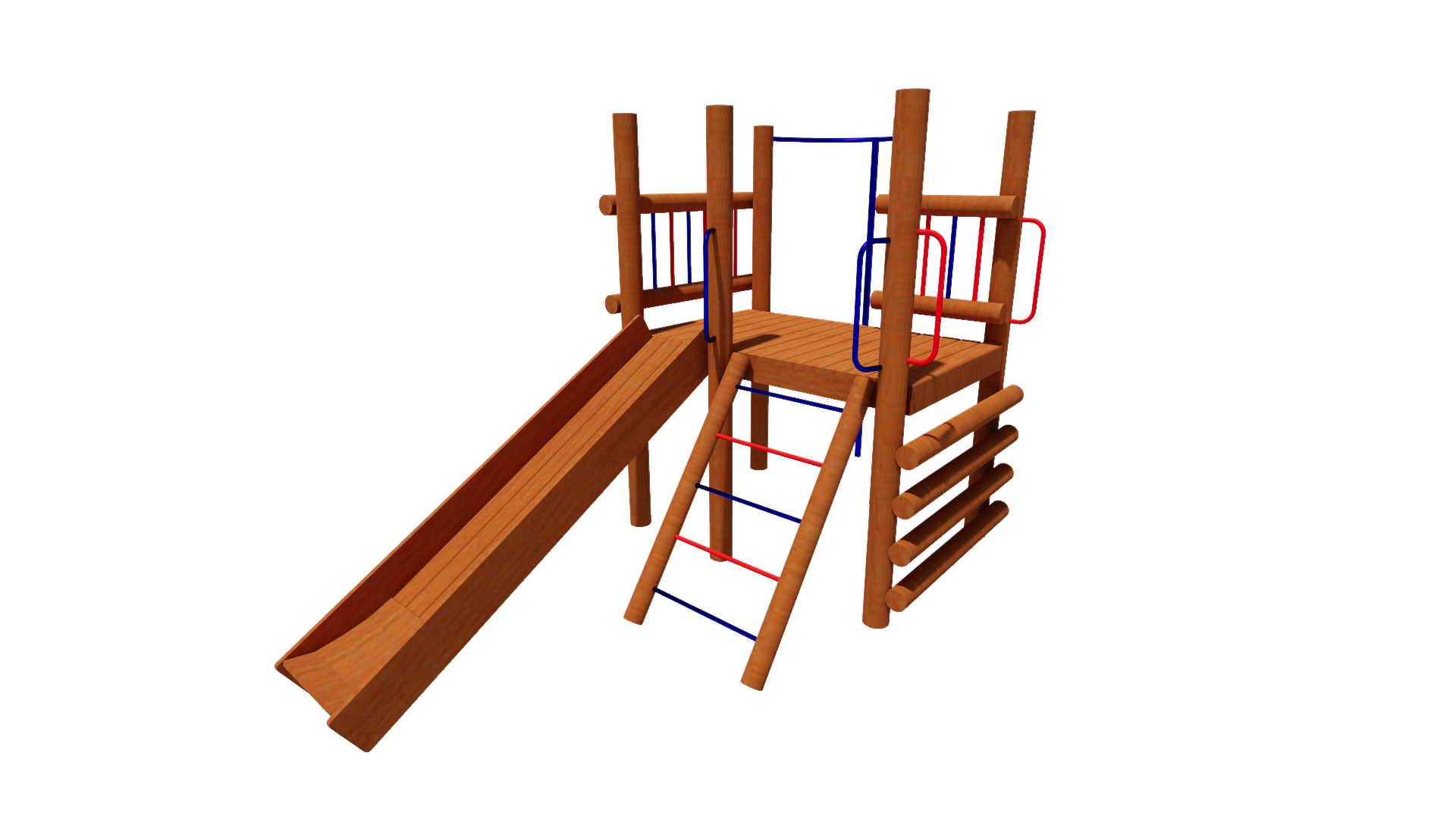 Playground de madeira ECO11 - Abbud - Brinquedo infantil em madeira tratada para área externa