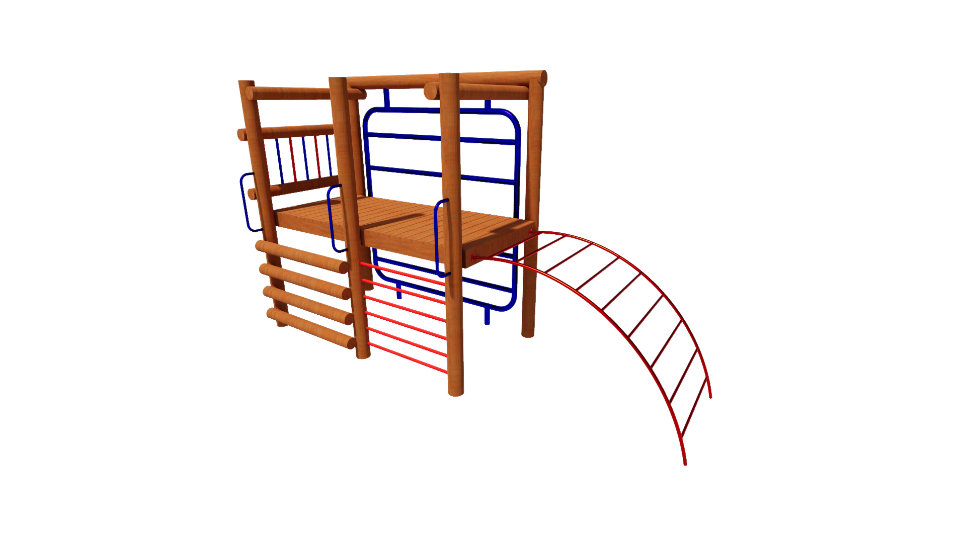 Playground de madeira ECO13 - Centro de Atividades - Brinquedo infantil em madeira tratada para área externa
