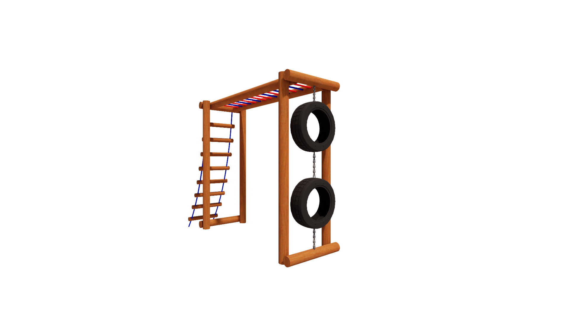 Playground de madeira ECO31 - Adventure - Brinquedo infantil em madeira tratada para área externa